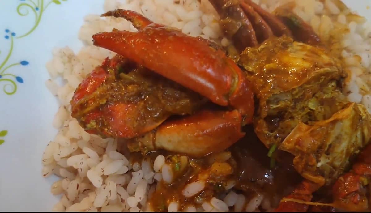 Crab Xec Xec traditional recipe from goa, india