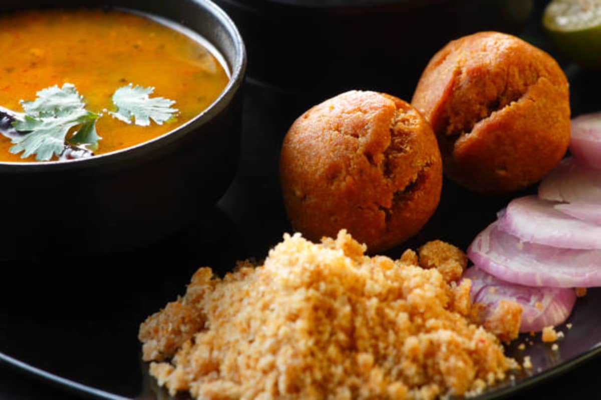 Dal Baati Churma traditional recipe from rajasthan, india