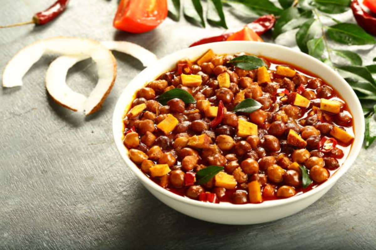 Kadala Curry traditional recipe from kerala, india