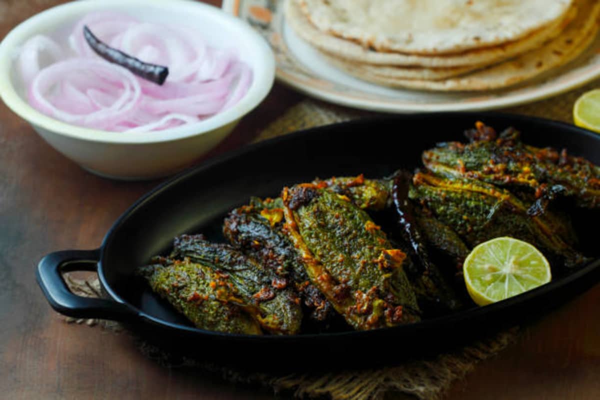 Bharli Vangi traditional recipe from maharashtra, india