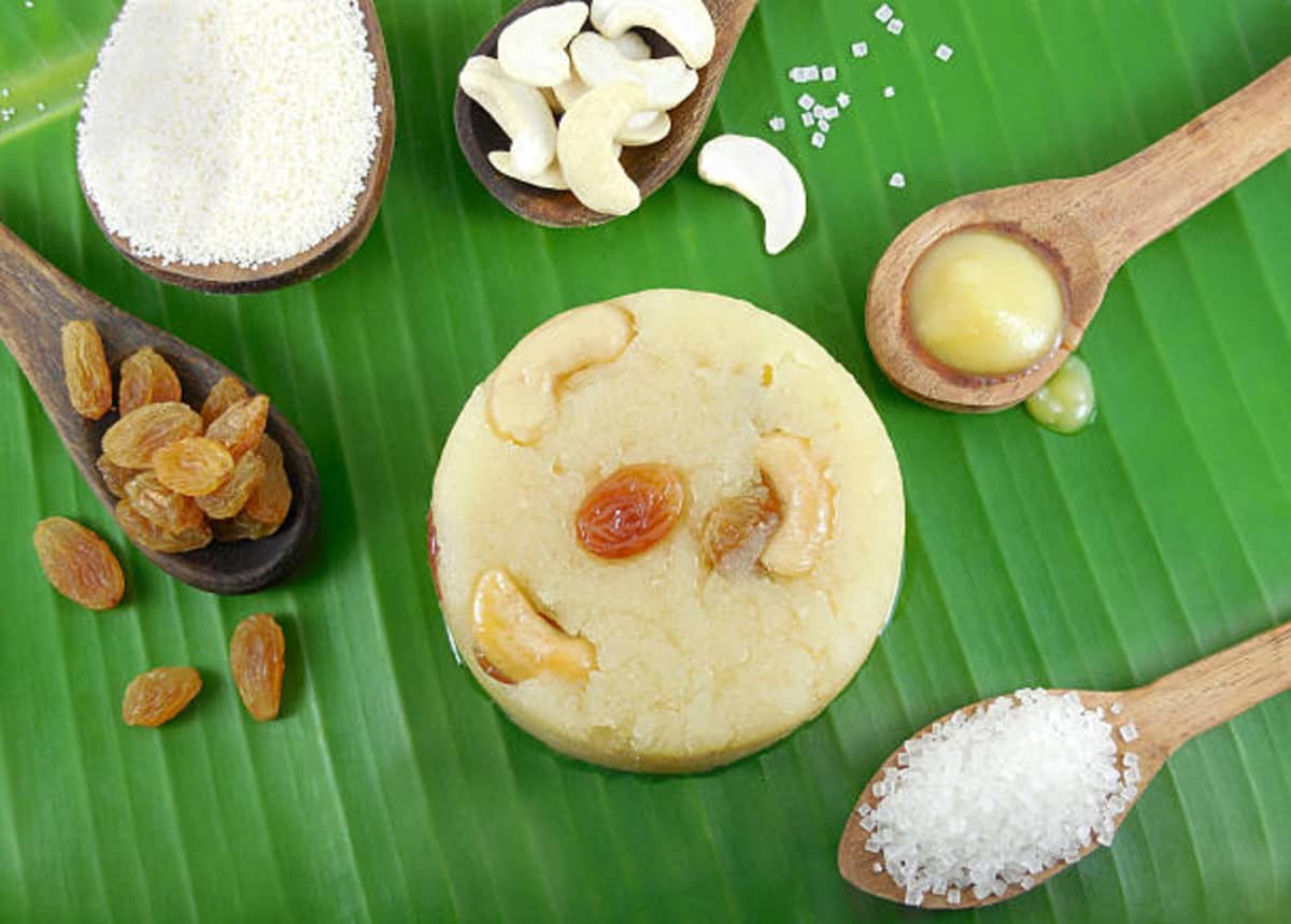 Kesari Bath traditional recipe from karnataka, india