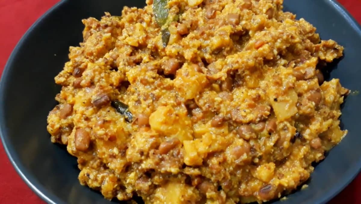 Erissery traditional recipe from kerala, india