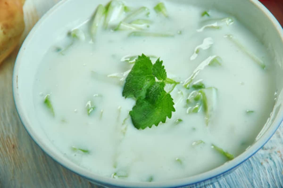 Bathua Raita traditional recipe from haryana, india