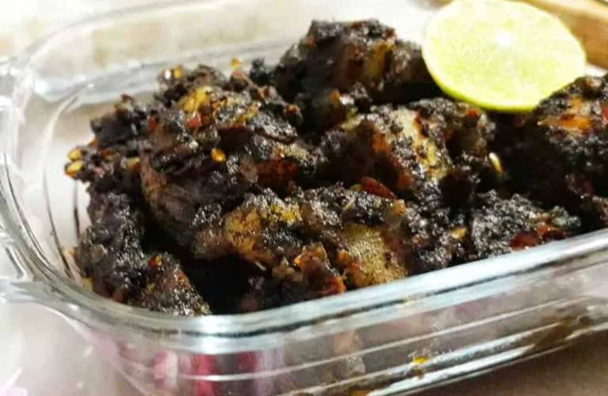 Dohneiiong traditional recipe from meghalaya, india