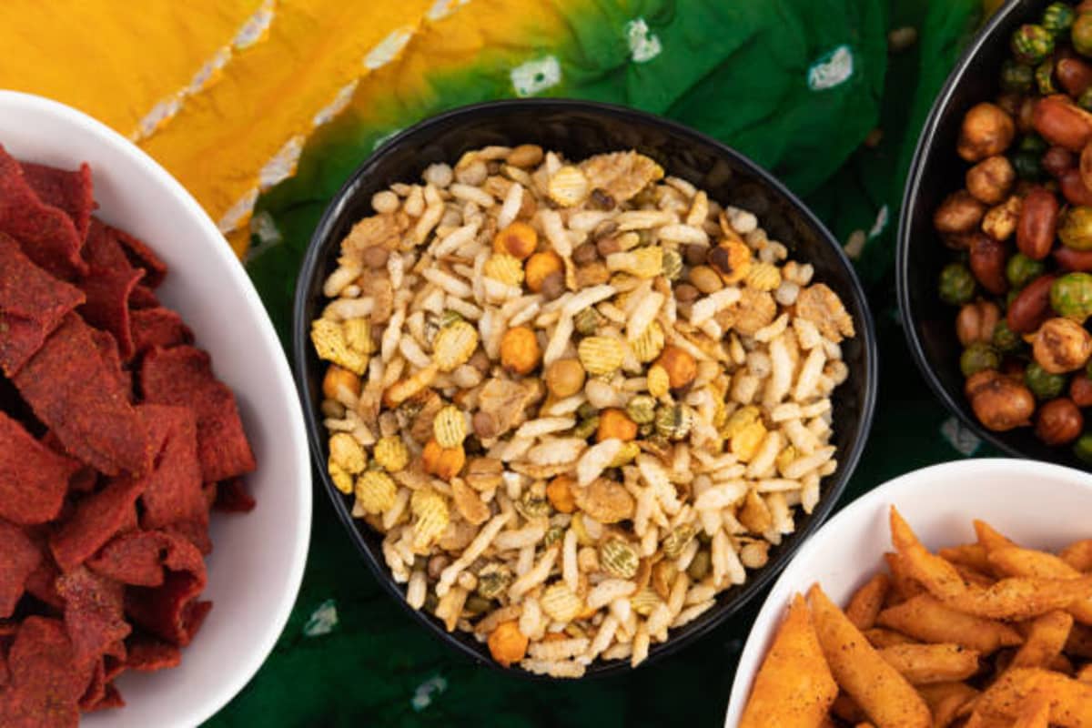 Chuda Mix traditional recipe from odisha, india