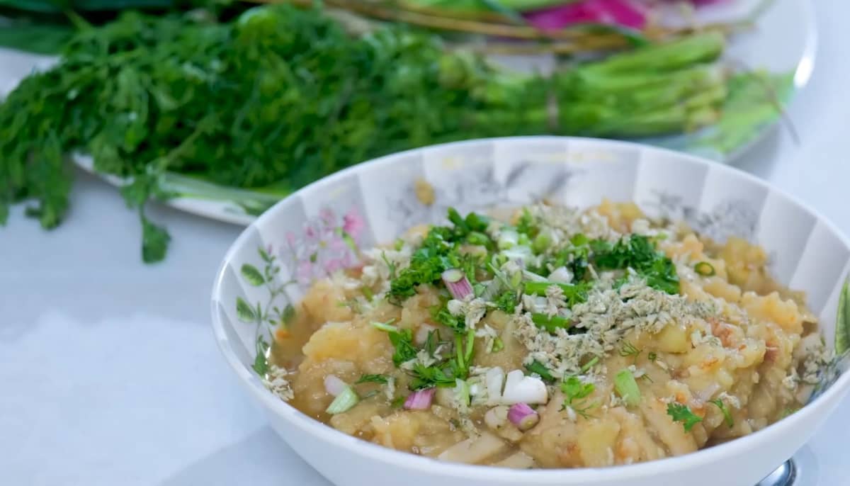 Eromba traditional recipe from manipur, india