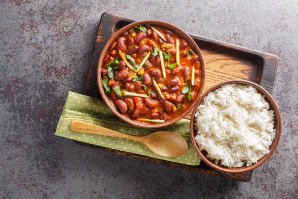 Rajma Chawal traditional recipe from punjab, india