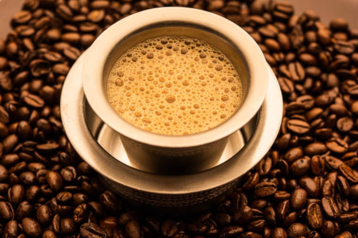 Filter Coffee traditional recipe from tamil-nadu, india