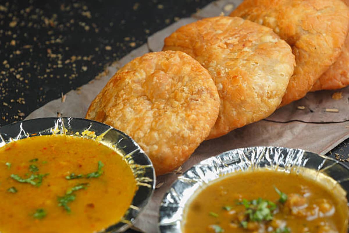 Kachori Sabzi traditional recipe from uttar-pradesh, india