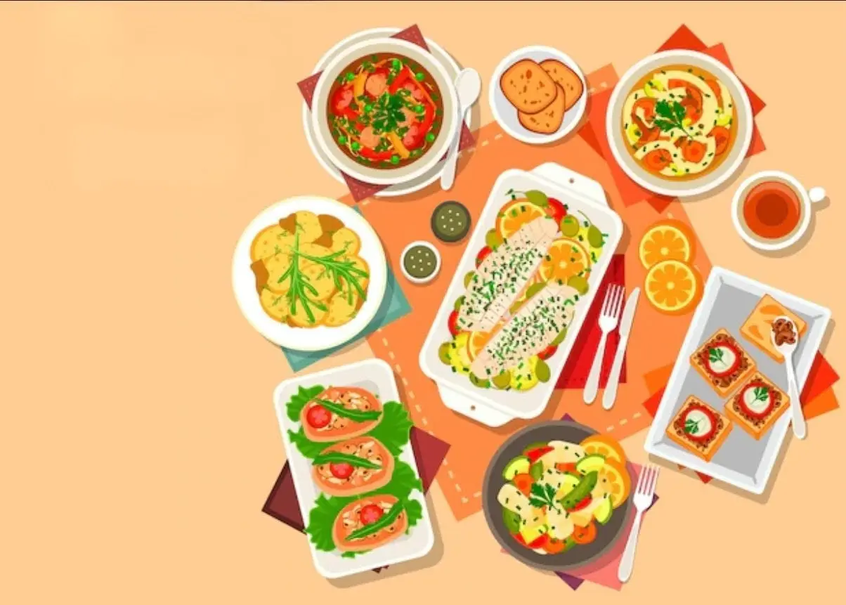 Featured cuisines background